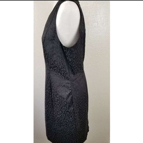 H&M Animal Print Black Lined Dress Sz 14 - Picture 4 of 6